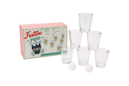 Festive Pong with Shot Glasses